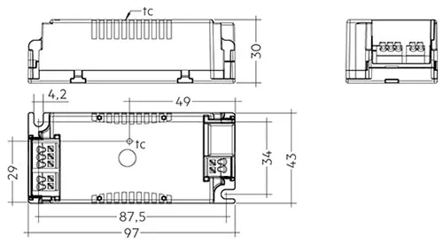 35W 500-800mA flexC SC ADV Constant Current LED Driver 87500678  Tridonic LC